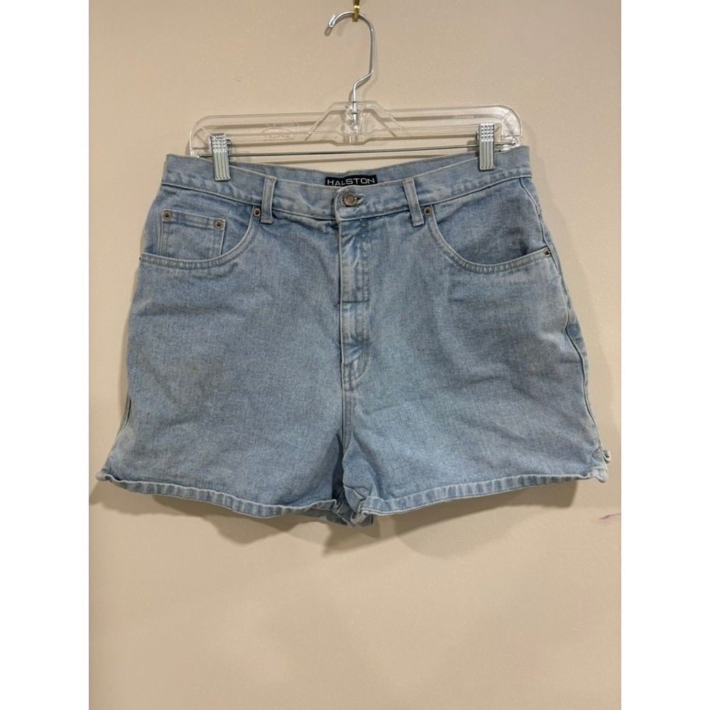 Halston Jeanswear Vintage Denim Shorts High Rise Classic Blue Summer Y2K Chic 14